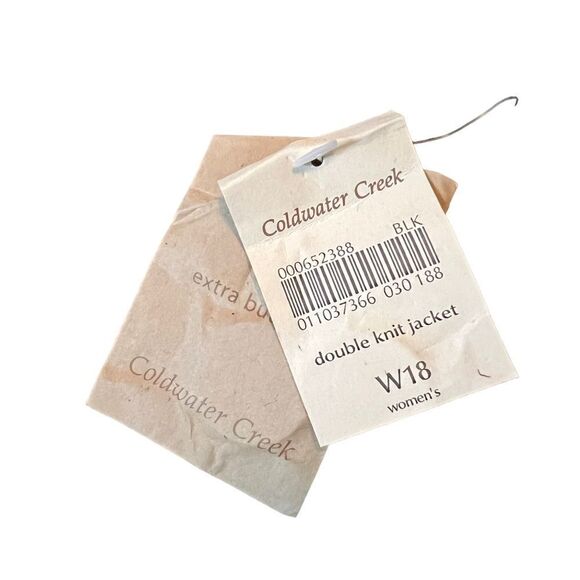 NWT! Coldwater creek black double knit coat - Picture 4 of 11